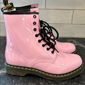 Dr. Martens Pink Lace-Up Boots Women's size 9 NEW